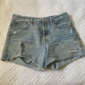 AGolde Parker Long cutoff Jean Short in Swapmeet